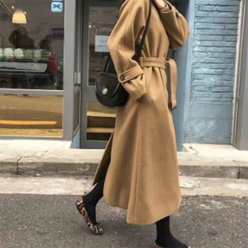 Winter Women's Thicken Wool Blend Long Coat