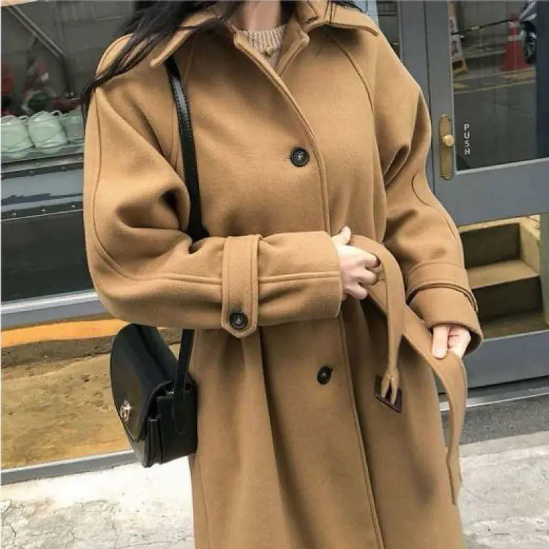 Winter Women's Thicken Wool Blend Long Coat