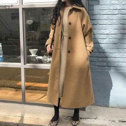 Winter Women's Thicken Wool Blend Long Coat